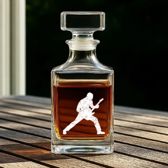 Guitar Player Gift Rock Electric Guitar Rocker Whiskey Decanters