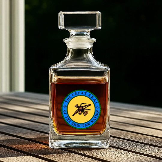 Choctaw Nation Flag Seal Choctaw Whiskey Decanters