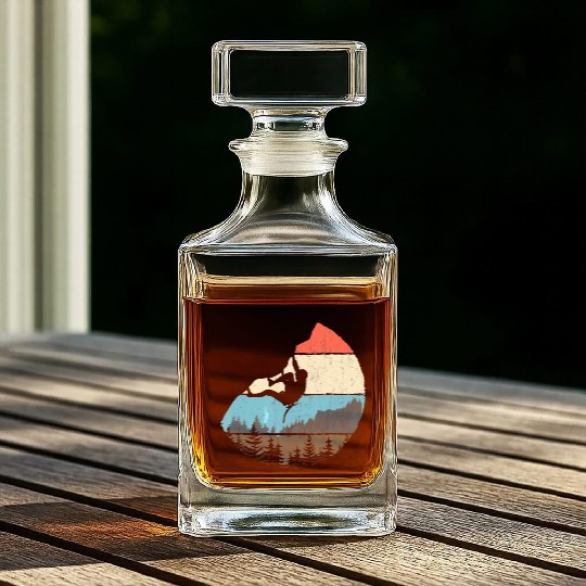 Vintage Style Rock Climbing Retro Bouldering Whiskey Decanters
