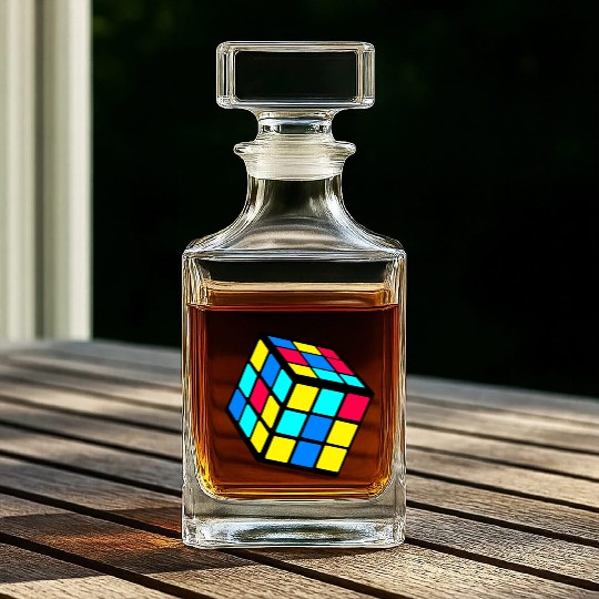 90s 80 Trendy Nostalgia Cube Whiskey Decanters