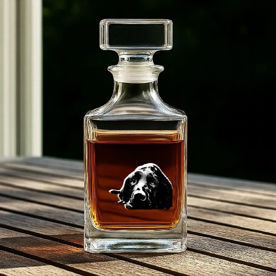 Black Labrador Retriever Whiskey Decanters