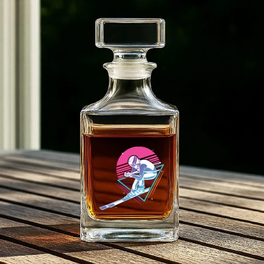 Retro Vintage Snow 80s Ski Whiskey Decanters