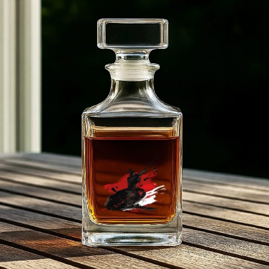 samurai japan japanese warrior ninja sword kanji Whiskey Decanters
