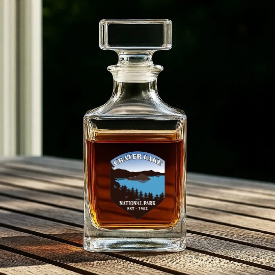 Crater Lake National Park Whiskey Decanters