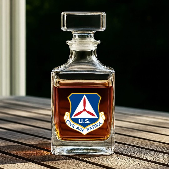 Civil Air Patrol Logo Air Force Cap Military Veter Whiskey Decanters
