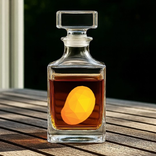 Mango Low Poly Whiskey Decanters