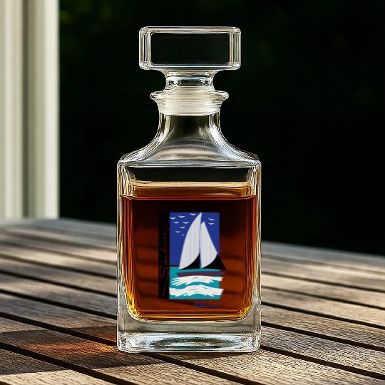 boats and hoes step brothers Whiskey Decanters