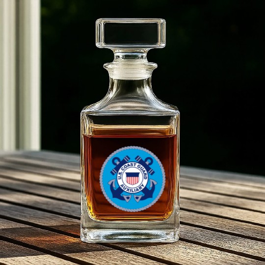 Us Coast Guard Auxiliary Homeland Security Patch Whiskey Decanters