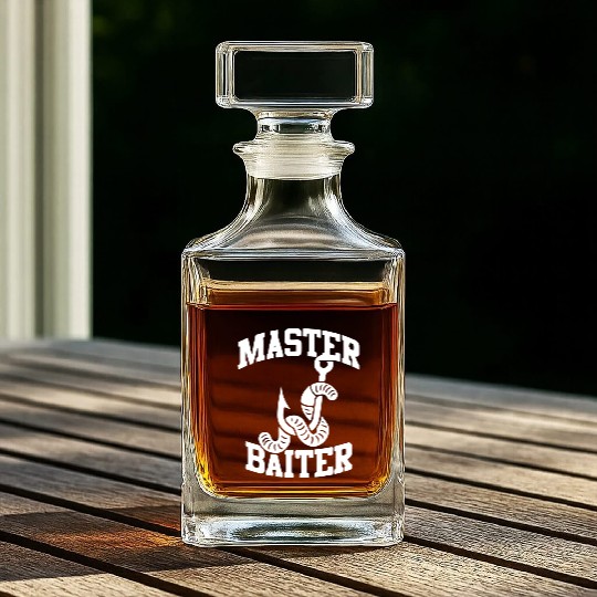master baiter- fishing gift Whiskey Decanters