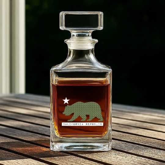 California Bear Whiskey Decanters