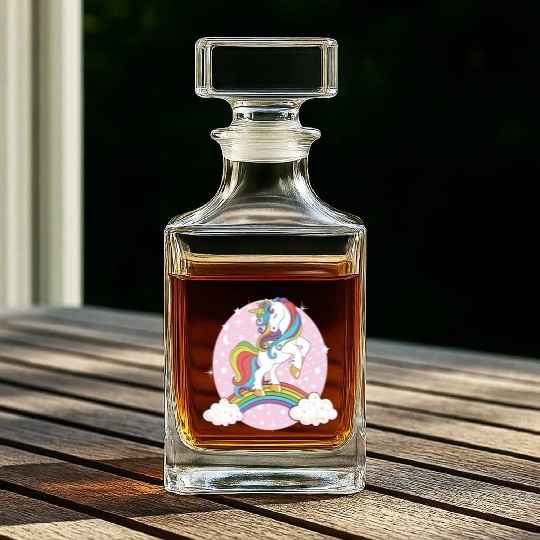 Unicorn rainbow Whiskey Decanters