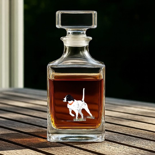 Bird Hunting Hunter English Pointer Dog Whiskey Decanters