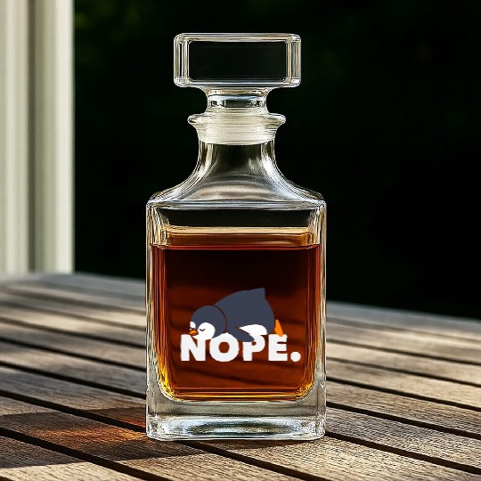 Lazy Penguin Relaxed Nope Gift Whiskey Decanters