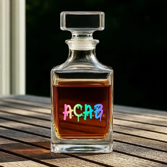 ACAB Rainbow Drip Whiskey Decanters
