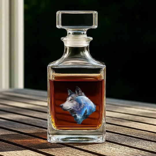 Wolf Moon Forest View Nature Whiskey Decanters