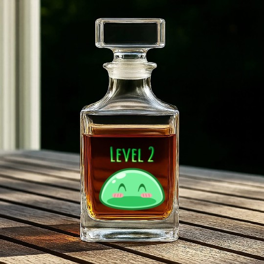 Cute Green Dungeon Slime Monster Weird Anime Whiskey Decanters