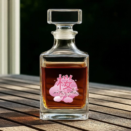 Cherry bloosom , Sakura, Cherry Blossom Whiskey Decanters