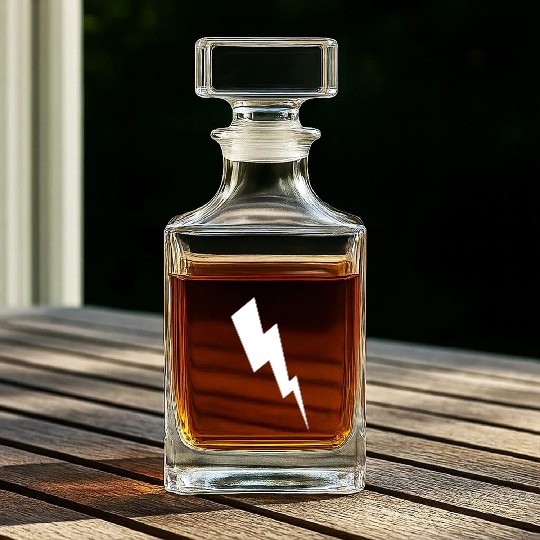zeus lightening bolt Whiskey Decanters