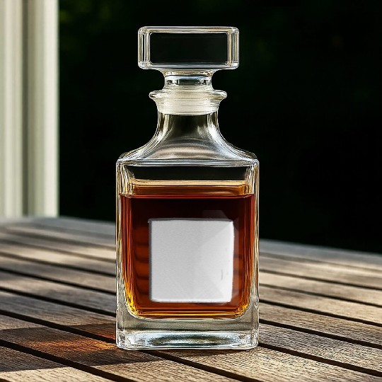 metal surface square craft silver shiny square Whiskey Decanters