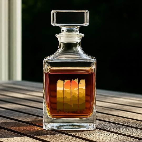 A Wilderness Somewhere, Trees and Nature Whiskey Decanters