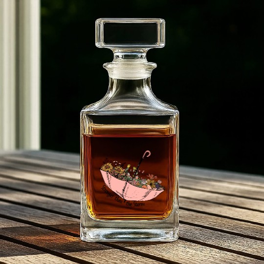 Stronger than the storm sublimation Whiskey Decanters