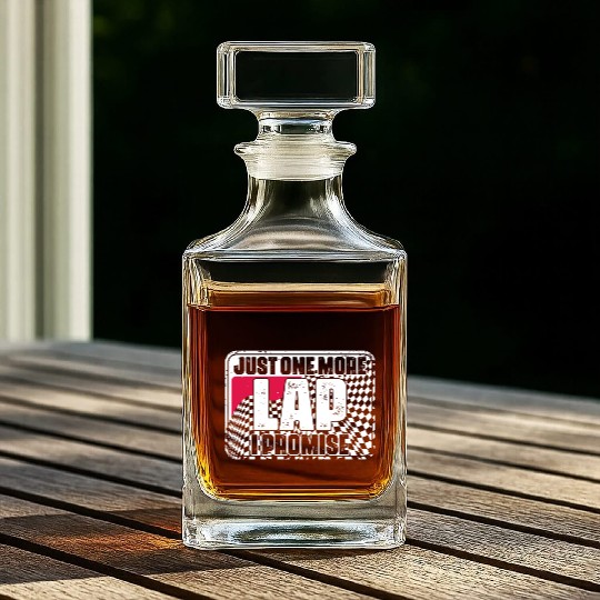 Just One More Funny Auto Racing Humor For A Race Whiskey Decanters