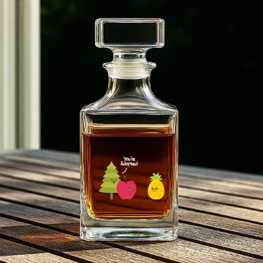You're Adopted Pineapple Adoption Whiskey Decanters