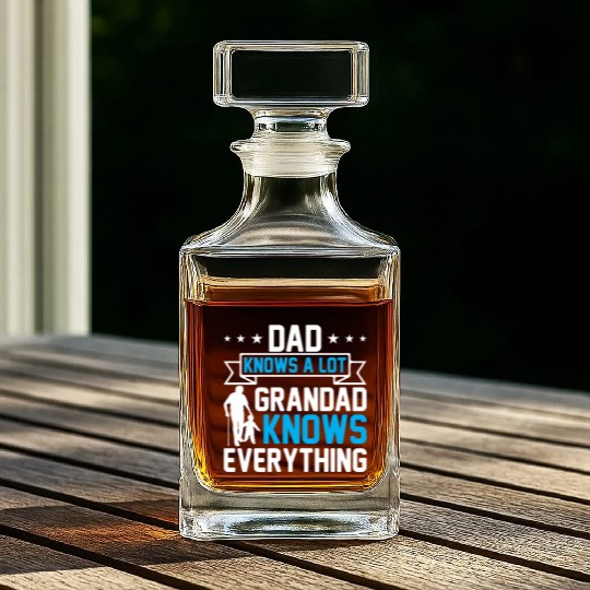 Dad Knows A Lot Grandad Knows Everything Whiskey Decanters