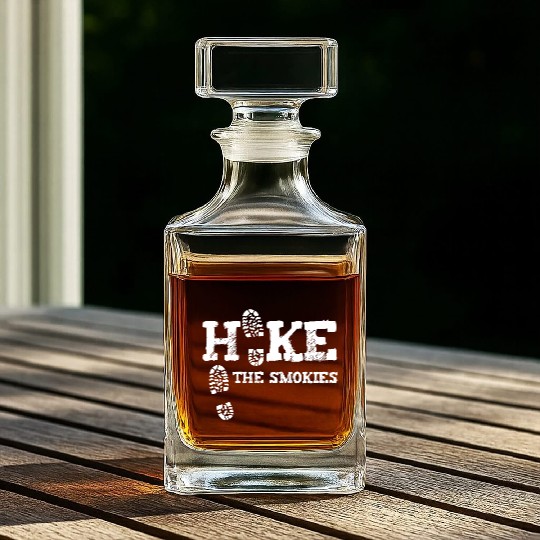 Hike The Smokies Great Smoky Mountains Gatlinburg Whiskey Decanters