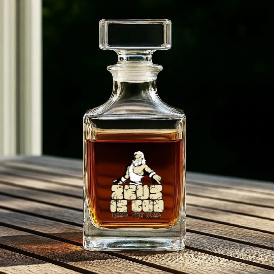 Zeus is god! Whiskey Decanters