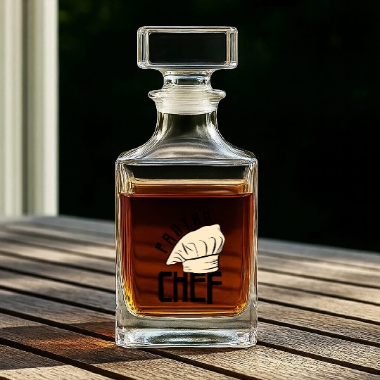 Pastry Chef Skull Baking Pastry Baked Goods Whiskey Decanters