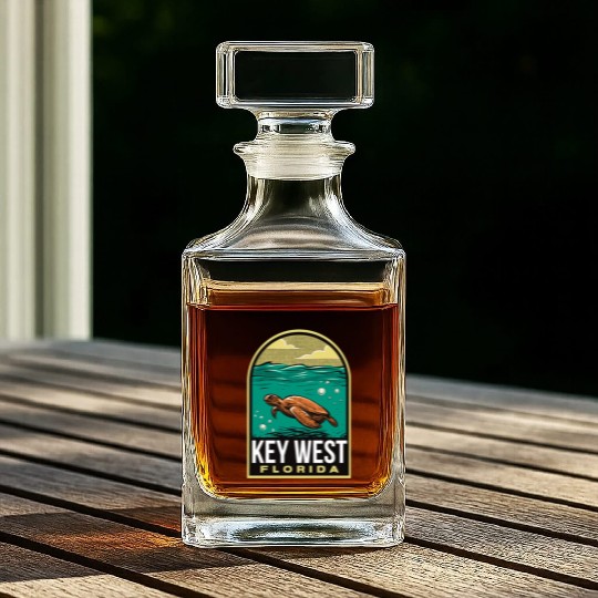 Key West Vintage Sea Turtle Whiskey Decanters