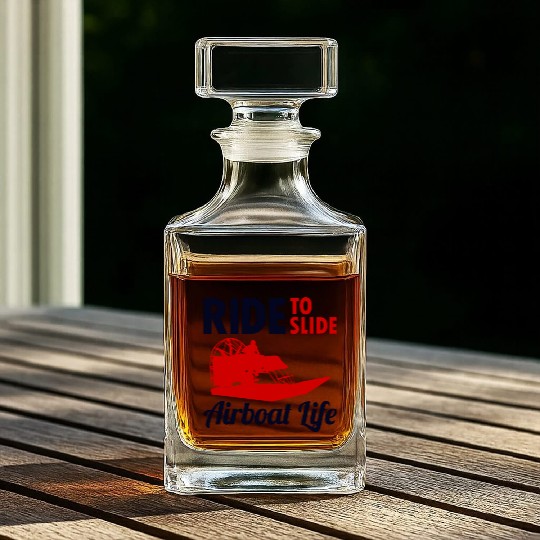 Airboat Fanboat Airboating Swamp boat Race Ride Whiskey Decanters