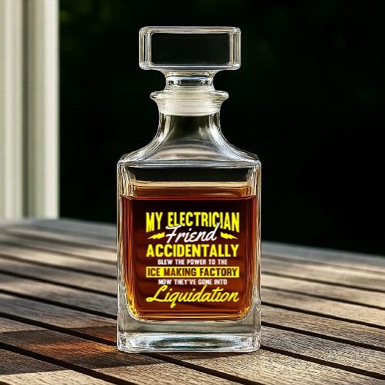 Electrician Electrical Engineer Lineman Whiskey Decanters