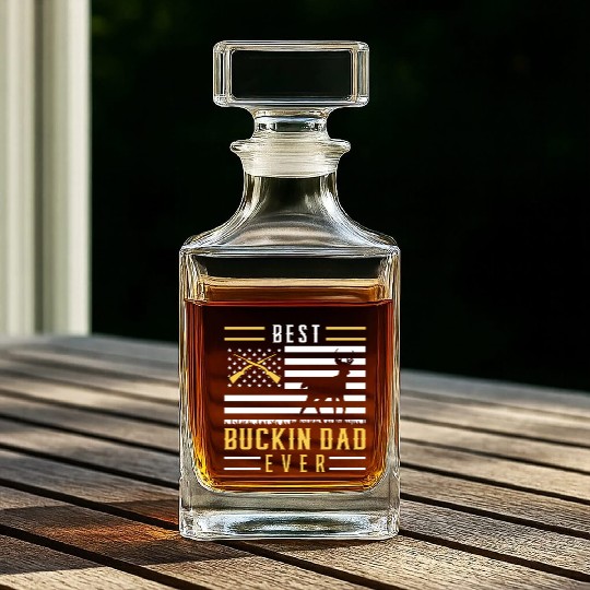 Best Buckin Dad Ever - Fathers Day Whiskey Decanters
