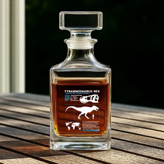 Tyrannosaurus Rex fact sheet Whiskey Decanters