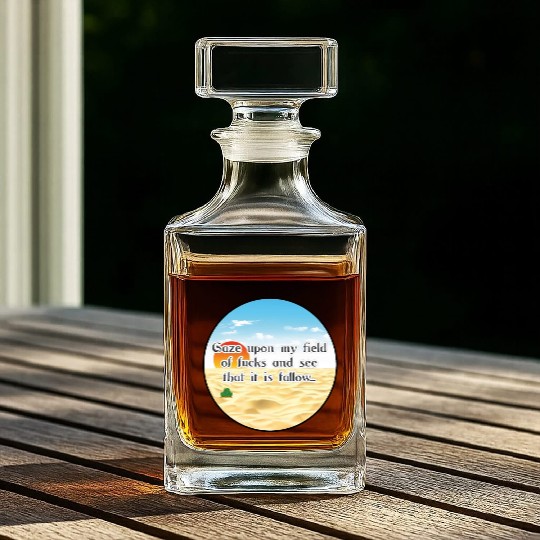 No Fucks Given I Dont Care Fuck Off No F*cks Cacti Whiskey Decanters