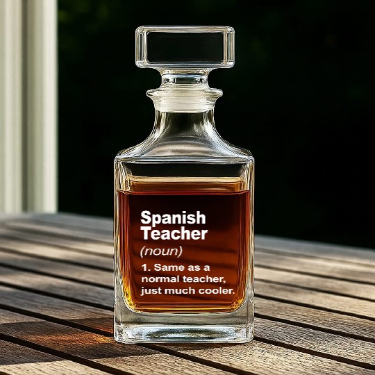 Spanish Teacher Definition Back To School 2023 Whiskey Decanters