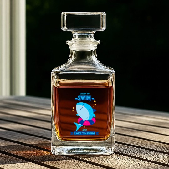 Learn To Swim Learn To Swim And Love To Swim Whiskey Decanters