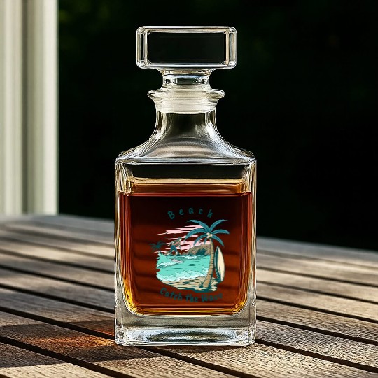 Beach Catch the Wave Whiskey Decanters
