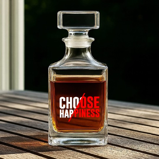 Choose Happiness Whiskey Decanters