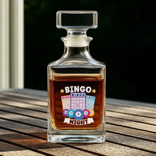 Bingo Card Game Grandma Bingo Player Bingo Cards Whiskey Decanters