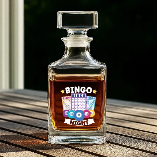 Bingo Card Game Grandma Bingo Player Bingo Cards Whiskey Decanters