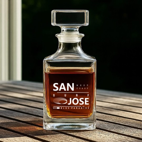 San Jose Urban Street Design Whiskey Decanters