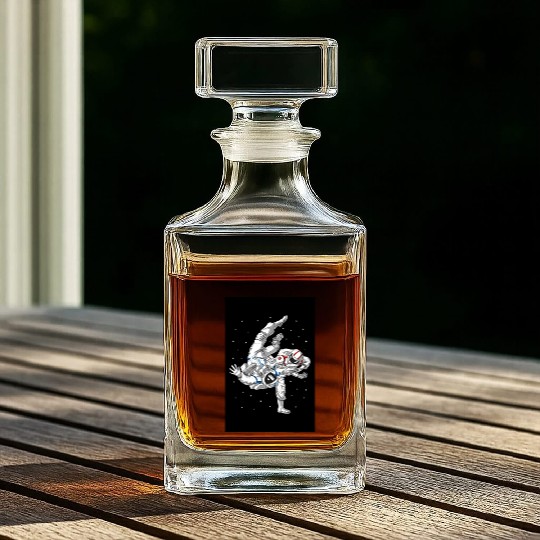 Astronauts Jiu-Jitsu Wrestling Whiskey Decanters