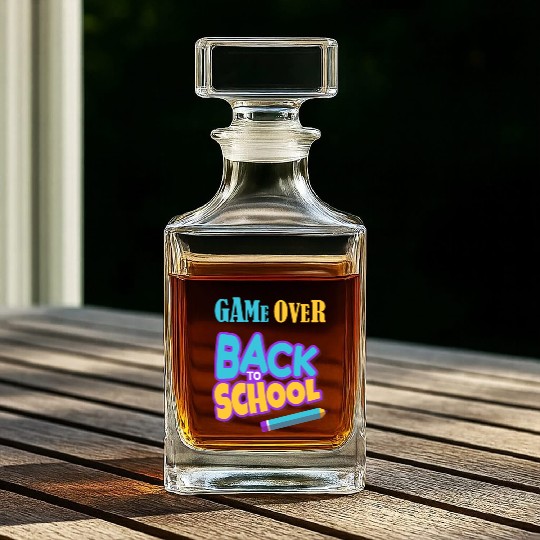 Game Over Back To School Whiskey Decanters