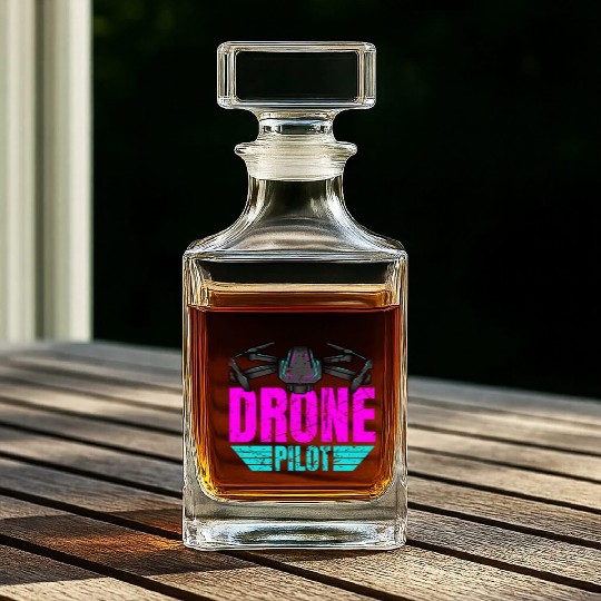 Drone Drone Pilot Drone Operator Quadrocopter Whiskey Decanters