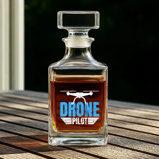 Drone Drone Pilot Drone Operator Quadrocopter Whiskey Decanters