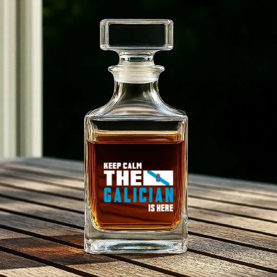 Keep calm Galicia flags design Whiskey Decanters