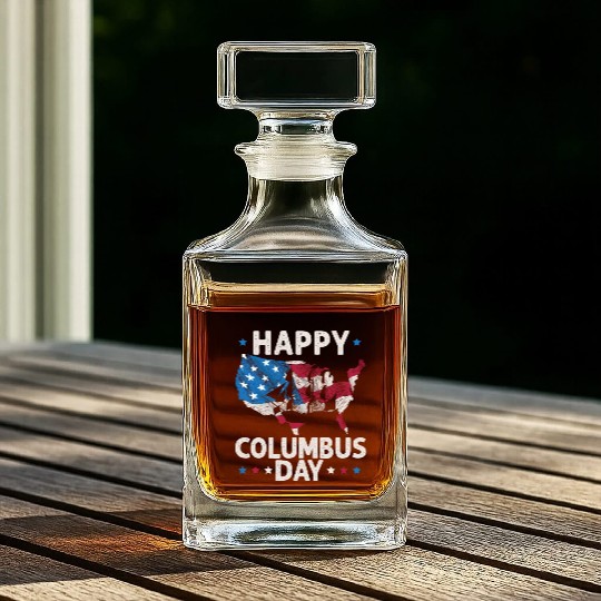 Happy Columbus Day Christopher Columbus Navigator Whiskey Decanters
